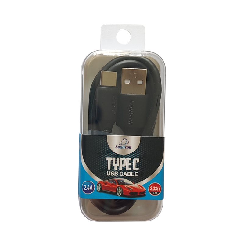 1M 3.33FT BLACK Type C USB CABLE / (24PCS/Inner Box)