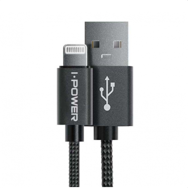 ​10FT 2A BLACK LIGHTNING USB CABLE