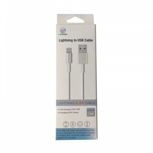 1M 2.4A LIGHTNING USB CABLE