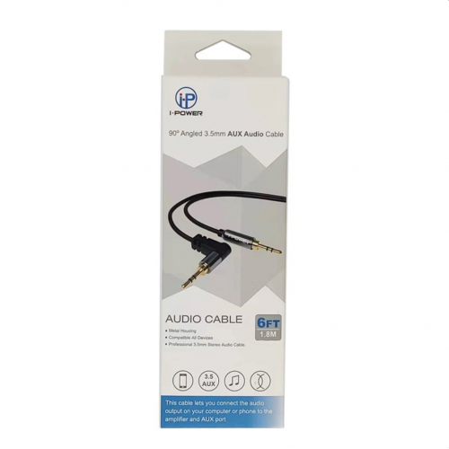 90°Angled 3.5mm AUX Audio Cable