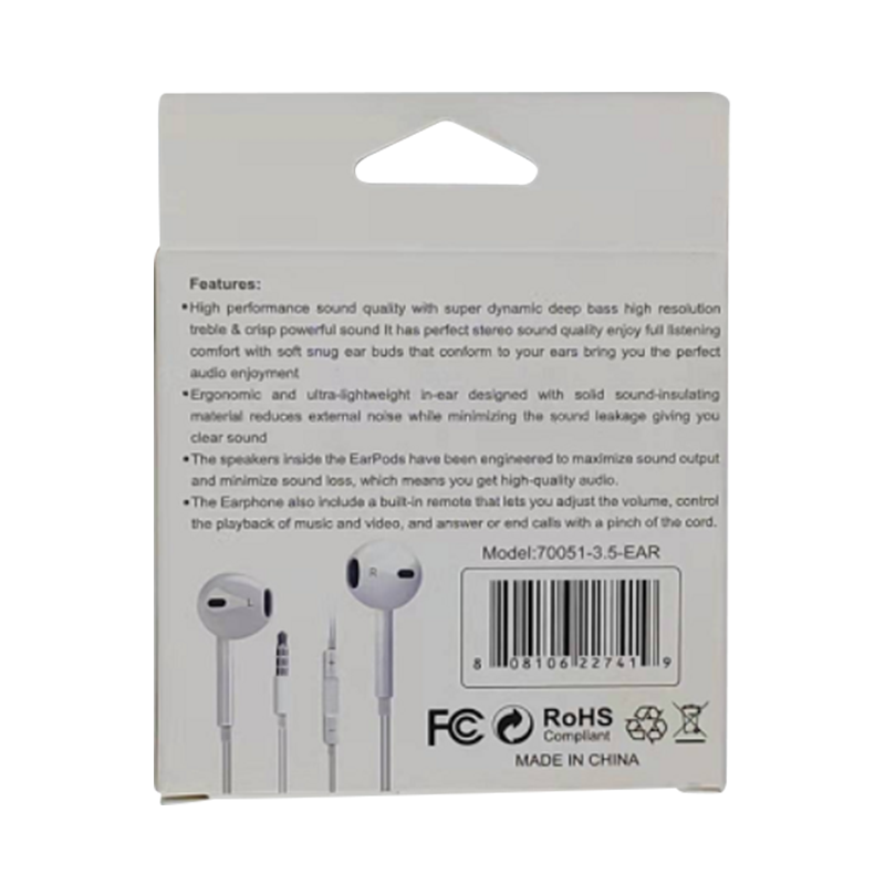 3.5mm Earphone colourful box 